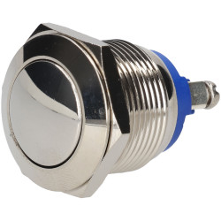 R-TECH 524581 19mm Vandal Resistant Switch 36VDC 2A Domed Nickel Screw