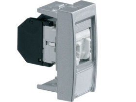 systo Gniazdo informatyczne z polem opisowym 1x RJ45 kat. 5e UTP 1M alu WS210T HAGER