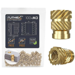 ruthex GEM3x57001 Threaded Insert for 3D Printers RXM3x5.7