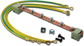 Potential equalization bar, (L) 220 mm, DN-19 EARTH