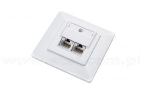 Puszka podtynkowa, kat. 5e, 2x RJ-45, UTP