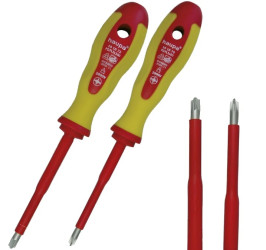 Zestaw Śrubokrętów Wkrętaków Płasko krzyżowych Izolowane 1000V VDE PZ/FL