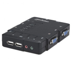Przełącznik KVM VGA/USB 4x1 4-Portowy z Audio/Mic