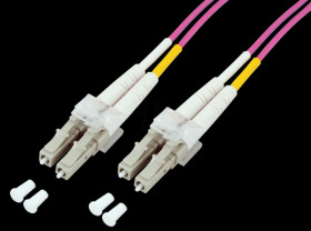 O0319.0,5 Duplex Jumper LC-LC 50/125µ, 0,5 m, OM4, violet