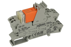 Przekaźnik; instalacyjny; interfejsowy; 788-312; 24V; DC; 2 styki przełączne; 8A; 250V AC; 8A; 24V DC; na szynę DIN35; Wago; RoH
