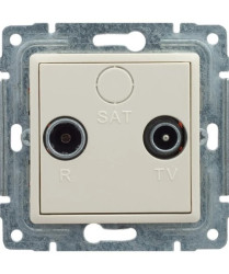 VENA Gniazdo antenowe RTV przelotowe 13db krem 510375