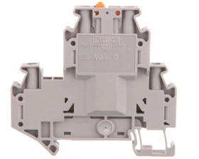 Złączka przelotowa 4-przewodowa z odłącznikiem nożowym 4mm2 szara UTTB 4-MT P/P 3044762