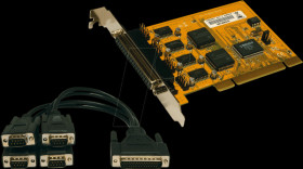 EX-41054 EXSYS PCIe card 4S serial RS-232 + cable