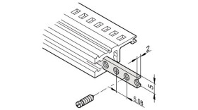 Akcesoria do obudów Szyna montażowa 34561-363 Stal Montaż izolowanej płyty montażowej