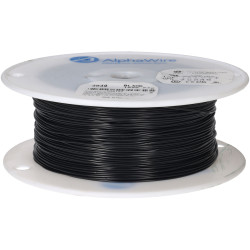 Alpha Wire 3049 BK001 26 AWG PVC Black Hook Up Wire 1KFT