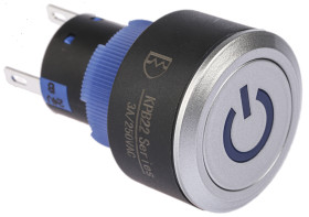 Nasadka przełącznika Chwilowy SPDT średnica wycięcia 22.2mm, montaż panelowy RS PRO