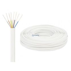 przewód telefoniczny 8 żył płaski biały 1mb