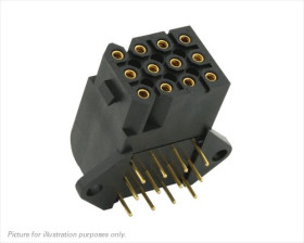 Gniazdo PCB 12 -pinowe 4 -rzędowe raster: 5.08mm Montaż na płytce Kąt Proste Montaż na płytce drukowanej