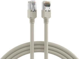 Patch cable, RJ45 plug, straight to RJ45 plug, straight, Cat 5e, F/UTP, LSZH, 1.5 m, gray, K8452.1,5