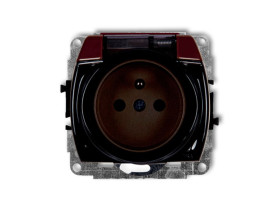 TREND Gniazdo hermetyczne z uziemieniem (klapka dymna przesłony torów prądowych) brązowy 4GPB-1zdp KARLIK