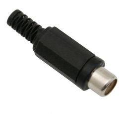Gniazdo RCA CHINCH czarne plastik (4szt)