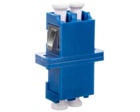 Adapter światłowodowy LC/LC, duplex, jednomodowy OS2, ceramiczna ferrula, niebieski DN-96007-1