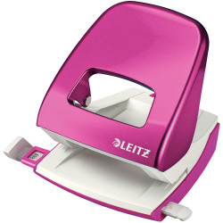 Leitz Hole Punch WOW 5008 Metal 2-hole 30 sheets pink