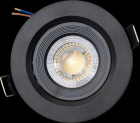 LX300238 LED CCT recessed and surface-mounted spotlight, black, dimmable,