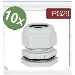 Quadrios 24CA399 Cable gland PG29 Polyamide Grey 10 pcs Cable Screw Connectors