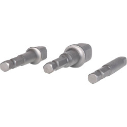 KS Tools 514.1105 Socket Adaptor Set, 3 Pcs, 1/4&quot;