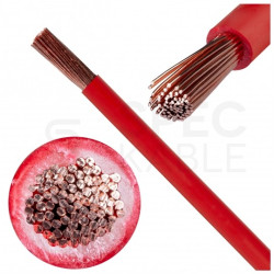 Kabel instalacyjny LgY / H07V-K 4mm2 jednożyłowy czerwony 450/750V giętki linka Prysmian