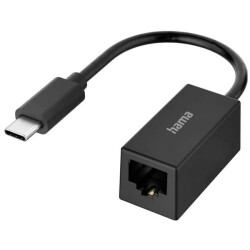 Hama 00200360 USB-C to RJ45 Network Adapter, 2.5 Gigabit Ethernet, Black