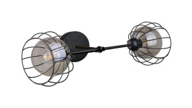 Kinkiet Loftowy Nowoczesny 2Xe27 Solo Black