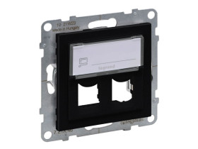 SUNO Adapter SYSTIMAX podwójny czarny 721446 LEGRAND