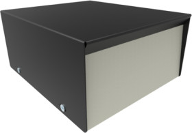 Steel enclosure, (L x W x H) 149 x 132 x 70 mm, gray (RAL 7046), IP32, 1454DD