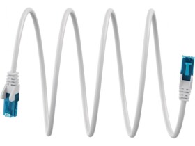 Kabel patchcord CAT 6a U/UTP 1m Cu biały ultra-elastyczny