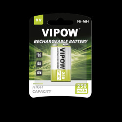 6HR61 (6F22) HF9 - 250 mAh Ni-MH Rechargeable Battery VIPOW