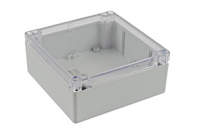 Obudowa Poliwęglan szerokość zew. 140 mm długość zew. 140 mm wys. zew. 59.9 mm Hammond IP68 Szary