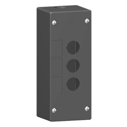 Kaseta sterownicza pusta, wymag. środowiska -czarna- 3 wycięcia, 3 otwory pion. XALG03