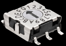 P25SMT103 Encoder switch - 16 Pos., SMT, hexadecimal
