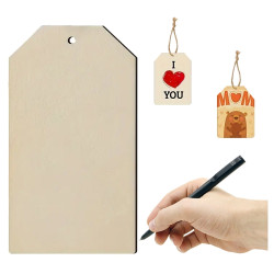 Sklejka Etykieta 57x32mm - Przywieszka do rzeźbienia i malowania - Formatka