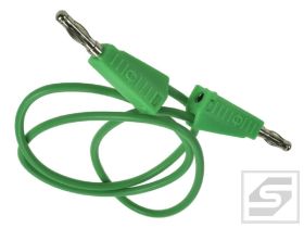 Przewód pomiarowy 22.100.050.4;ziel 2xwtyk ban. 4mm;0.5m;PVC;0.75mm2