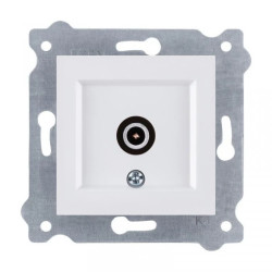 Gniazdo TV końcowe z filtracją IEC 9.52 M Biały 260/01 EXEN