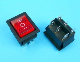 PRZEŁ.3-POZ.I/O/II 12V RED PODŚWIETL.