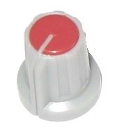 Gałka na potencjometr szaro-czerwona