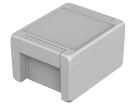 Aluminum enclosure, (L x W x H) 159 x 128 x 90 mm, light gray (RAL 7035), IP69K, 00123235