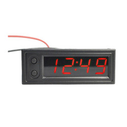 Zegar panelowy LED z termometrem i voltomierzem miernik