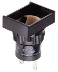 Lampka kontrolna do montażu panelowego 24V dc Czarny FASTON RS PRO