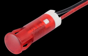 QS63XXR24 Indicator LED, 24 V DC, 6 mm, wired, red