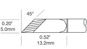 Grot lutowniczy ołówkowy Metcal do System lutowania serii Metcal MX-500, MX-5200 i MX-5200 Nóż 5 mm STTC