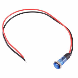 Blue LED Prewired 8mm Panel Indicator 220V
