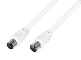 Przyłącze TV - Video białe 1.8m