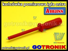 Końcówka pomiarowa ostra igła | czerwona