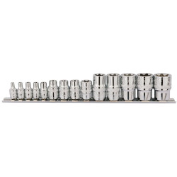 Draper Expert 34415 1/4, 3/8, 1/2&quot; Sq. Dr. TX-STAR&#xAE; Socket Set (14 Piece)