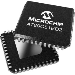80C51 microcontroller, 8 bit, 60 MHz, PLCC-44, AT89C51ED2-SLSUM